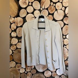Charter club cream knit jacket